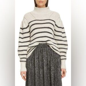 Isabel Marant Étoile Georgia Stripe Mock Neck Sweater Size US 4/ EU 36